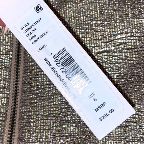 Alice & Olivia Judy metallic mini dress—-NWT - Picture 14 of 16